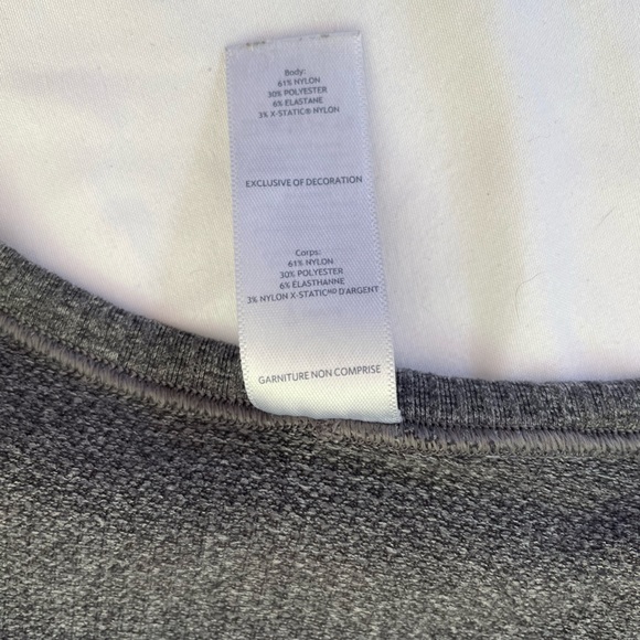 Ivivva Shirt Girls Size 14 -Swiftly Tech Gray Thumbholes Lululemon Top - Picture 5 of 7